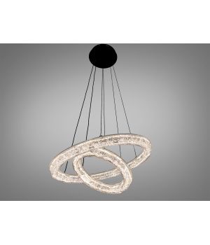 Підвісна люстра LED два кільця  125 В 1712/500+300ABK
