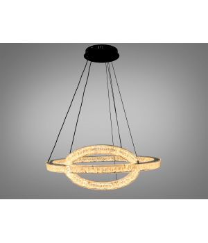 Підвісна люстра LED два кільця  125 Вт 1712/600+400ABK
