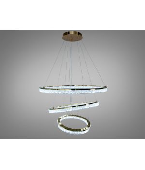 Підвісна люстра LED три кільця золото 175 Вт 1712/800+600+400G