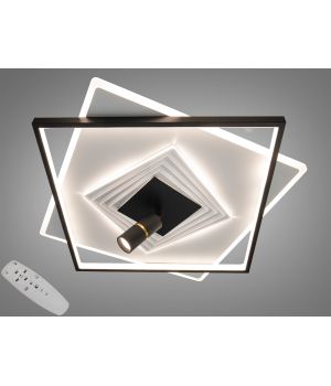 Люстра стельова LED  біла+чорна 95Вт 5535WH+BK dimmer