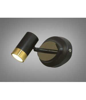 Настінна LED підсвітка дзеркал 3W чорний золото 5883/1