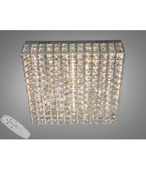 Люстра стельова  кришталева LED хром 82W 7733/500x500CH