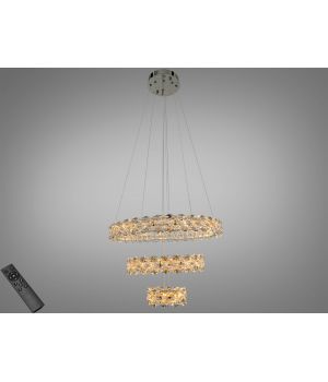 Люстра LED від Art-Studio хром 70Вт 3 кільця 7895/600+400+200CH