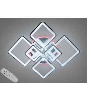 Світлодіодна люстра хром 150W 8160/6HR LED 3color dimmer
