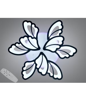 Стельова люстра LED Пелюстки від Art-Studio  чорний 140Вт 8166/6+3BK LED 3color dimmer