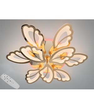 Стельова LED люстра золото 140Вт 8166/6+3G LED 3color dimmer