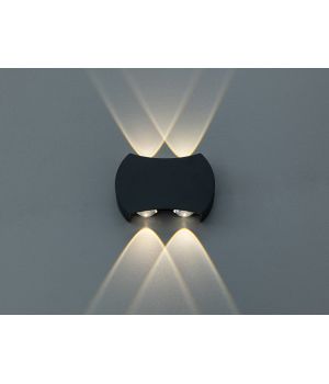 LED фасадне бра  чорне 4 Вт 4 промені DFB-8622-4BK