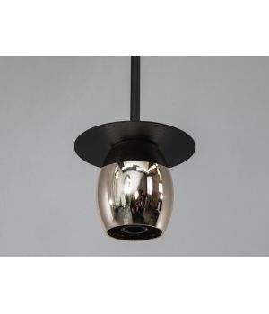 LED підвіс 8 Вт чорний рожеве золото QY-H1170SG