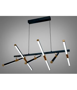 Лінійна LED люстра 78 Вт чорна SX8262/6BK
