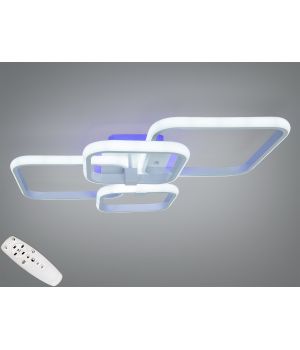 Стельова LED люстра Квадрати біла 85W 2525/4WH LED 3color dimmer