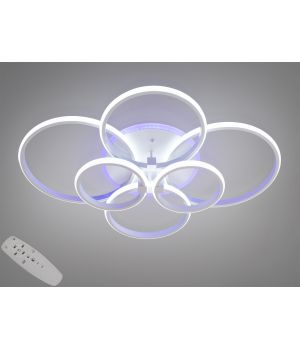 Стельова LED люстра Art-Studio  чорна  4 кільця 80W 2526/6WH LED 3color dimmer