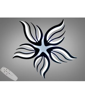 Люстра LED стельова  чорна 78Вт    2527/5BK LED 3color dimmer