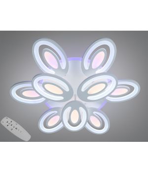 Стельова LED люстра біла 176 Вт  2528/6+3WH LED 3color dimmer