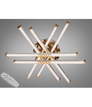 Стельова LED люстра білий золото 80Вт  2531WH+G dimmer