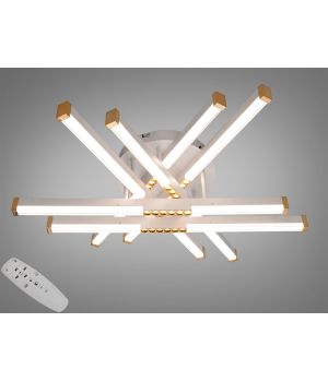Стельова LED люстра біла 80Вт 6 ліній  2531WH+WH dimmer