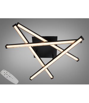 Люстра LED чорна 4 лінії 80Вт 2535BK dimmer