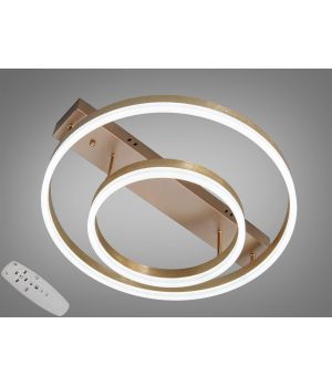 Стельова люстра золото 2 кільця 60Вт  2537G dimmer