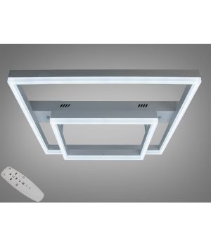 Люстра стельова LED 2 квадрати  біла  72Вт пульт  2547WH dimmer