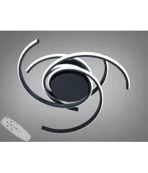 LED люстра чорна 5 модулів 86W 2557BK dimmer