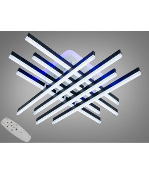 Стельова LED люстра  чорна 136 Вт 7012BK LED 3color dimmer