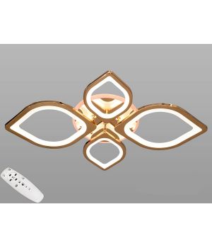 Золота світлодіодна люстра від Art-Studio з димером та LED підсвічуванням, 105W 8073/2+2G LED 3color dimmer
