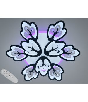 Люстра LED Art-Studio  Petal чорна  9 плафонів 185Вт 8148/6+3BK LED 3color dimmer