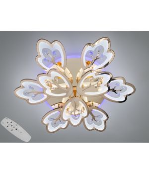 Стельова LED люстра Art-Studio золото з пультом 185Вт 8148/6+3G LED 3color dimmer