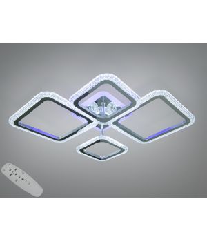 LED люстра стельова 4 модулі хром A8170/2+2HR LED 3color dimmer