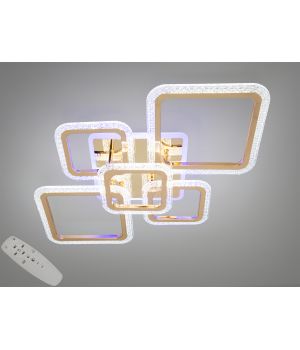 Стельова LED люстра від Art-Studio  золото  85 Вт 5 квадратів A8170/2+3G LED 3color dimmer