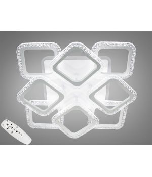 Стельова світлодіодна люстра від Art-Studio  з димером 130W AS8170/4+4WH LED 3color dimmer