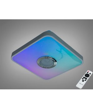 Стельова люстра біла 45 Вт з Bluetooth колонкою та підключенням до розумного будинку DB-8501B/280x280RGB+MP3+TUYA