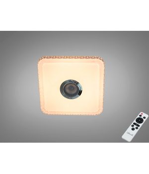 Стельова смарт люстра біла 45 Вт RGB Bluetooth колонка TUYA DB-8501C/280x280RGB+MP3+TUYA