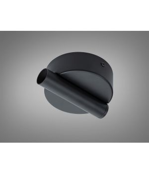 Кріплення бокове D22 чорне з вводом кабелю PLS-D22-WALLBASE