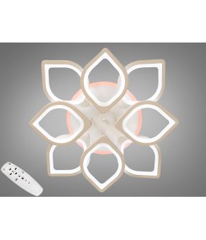 Біла LED люстра  від Art-Studio на пульті з диммером, підсвічуванням, потужністю 130Вт S8073/4+4WH LED 3color dimmer
