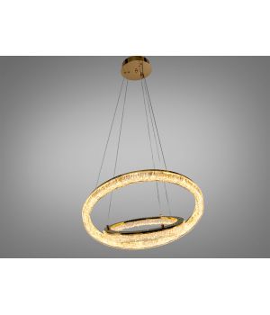 LED люстра підвісна два кільця від Art-Studio  золото 70Вт 1712/600+400G