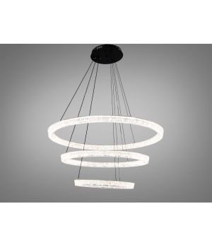 LED люстра підвісна 3 кільця від Art-Studio  чорна 125 Вт  1712/800+600+400ABK