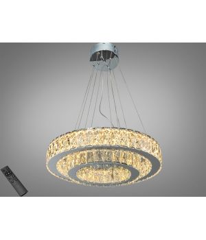 Підвісна кришталева  LED люстра від Art-Studio  хром 82Вт 575/500+320HR