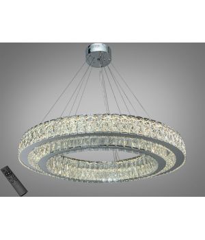 Люстра підвісна кришталева LED від Art-Studio хром 152Вт 575/800+620HR