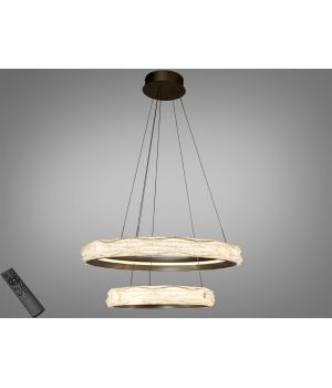 LED люстра 2 кільця від Art-Studio золото 152Вт 583-600+400G