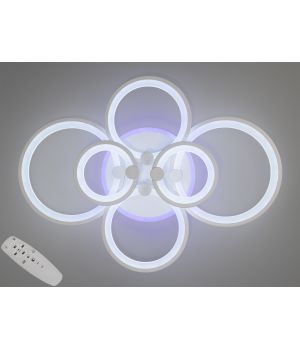 Світлодіодна люстра смарт світильник з пультом, дімером, 135W 8022/6WH LED 3color dimmer