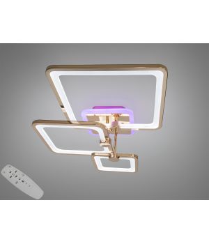 СТЕЛЬОВА СВІТЛОДІОДНА ЛЮСТРА З ПУЛЬТОМ, ДИМЕРОМ, ПІДСВІТКОЮ, 70W 8208/3G LED 3color dimmer