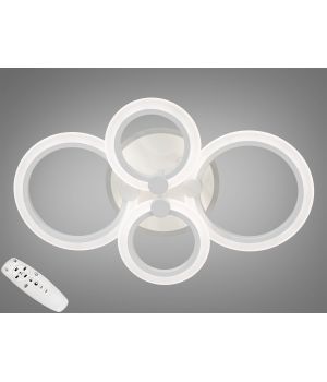 Люстра стельова від Art-Studio біла 4 кільця 60Вт A8022/4WH LED 3color dimmer