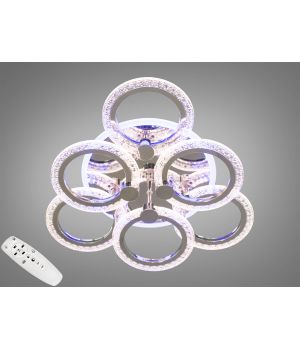 Світлодіодна акрилова люстра від Art-Studio на пульті, 80 Вт, A8180/3+3HR LED 3color dimme