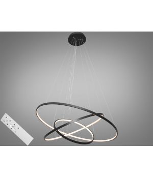 LED люстра в залу з димером потужністю 150 Вт MD9079-3BK-800+600+400 dimmer