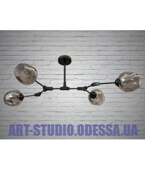 Люстра в стиле Loft - "Молекула" на 4 лампы 881-4BK