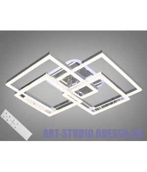 Стельова LED люстра з пультом, диммером, підсвічуванням, 135W