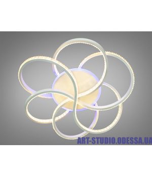Потолочная LED-люстра с диммером и подсветкой, 110W 1011/S WH LED 3color dimmer