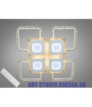 Светодиодная люстра с цветной подсветкой 150W MX2805/4+4WH