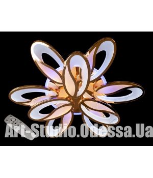 LED люстра з диммером і підсвічуванням, потужністю 150Вт 8090/6+3G LED 3color dimmer