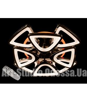 Плоска люстра з дімером і LED підсвічуванням,  150 Вт S8118/4+4 